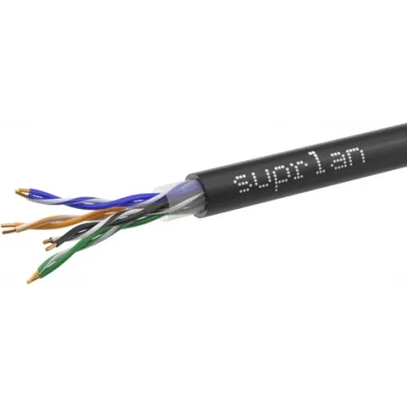 Кабель сетевой информационный Suprlan Premium 01-0309-1 кат.5E U/UTP 4 пары 24AWG нг(А)-HF UV универсальный 305м черный Кабель сетевой информационный Suprlan Premium 01-0309-1 кат.5E U/UTP 4 пары 24AWG нг(А)-HF UV универсальный 305м черный