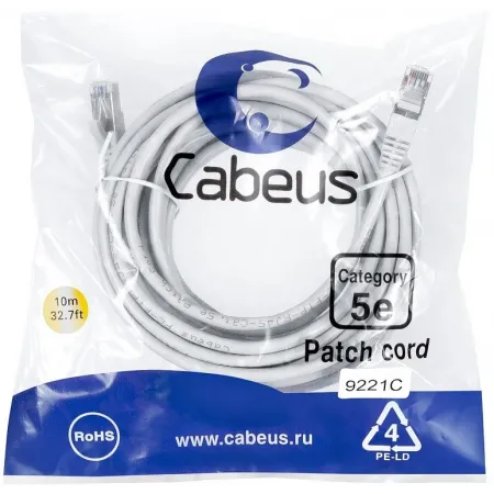 Патч-корд Cabeus PC-FTP-RJ45-CAT.5E-20M-LSZH F/UTP RJ-45 вил.-вилка RJ-45 кат.5E 20м серый LSZH Патч-корд Cabeus PC-FTP-RJ45-CAT.5E-20M-LSZH F/UTP RJ-45 вил.-вилка RJ-45 кат.5E 20м серый LSZH