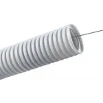 Труба гофр. гибкая ПВХ Cabeus FCPL-25-PVC-050-1-GY внеш.D=25мм с протяжкой 50м сер.