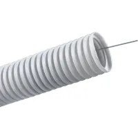 Труба гофр. гибкая ПВХ Cabeus FCPL-25-PVC-050-1-GY внеш.D=25мм с протяжкой 50м сер.