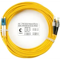 Патч-корд Cabeus FOP(D)-9-LC-FC-20M 2x9/125 OS2 LC дуплекс-FC дуплекс 20м LSZH желтый