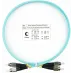 Патч-корд Cabeus FOP-50-FC-FC-1M 2x50/125 OM3 FC дуплекс-FC дуплекс 1м LSZH бирюзовый