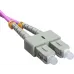 Патч-корд Cabeus FOP-50-OM4-LC-SC-1M 2x50/125 OM4 LC дуплекс-SC дуплекс 1м LSZH фиолетовый