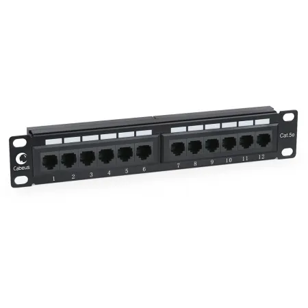 Патч-панель Cabeus PL-12-CAT.5E 10"-DUAL 10" 1U 12xRJ45 кат.5E UTP