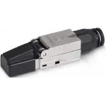 Коннектор Cabeus (8P8C-SH-C6+-TWP) кат.6A RJ45 с защитным колпачком серебристый