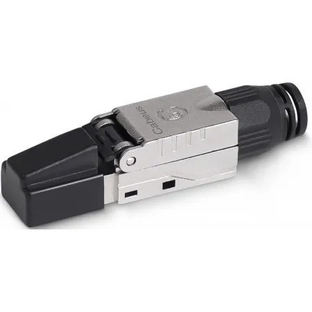 Коннектор Cabeus (8P8C-SH-C6+-TWP) кат.6A RJ45 с защитным колпачком серебристый