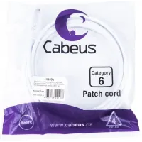 Патч-корд Cabeus PC-UTP-RJ45-CAT.6-3M-WH-LSZH U/UTP RJ-45 вил.-вилка RJ-45 кат.6 3м белый LSZH Патч-корд Cabeus PC-UTP-RJ45-CAT.6-3M-WH-LSZH U/UTP RJ-45 вил.-вилка RJ-45 кат.6 3м белый LSZH