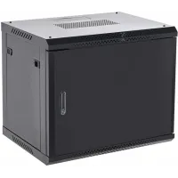 Шкаф коммутационный Rexant (04-1266-122) настенный 12U 600x600мм пер.дв.металл черный Шкаф коммутационный Rexant (04-1266-122) настенный 12U 600x600мм пер.дв.металл черный