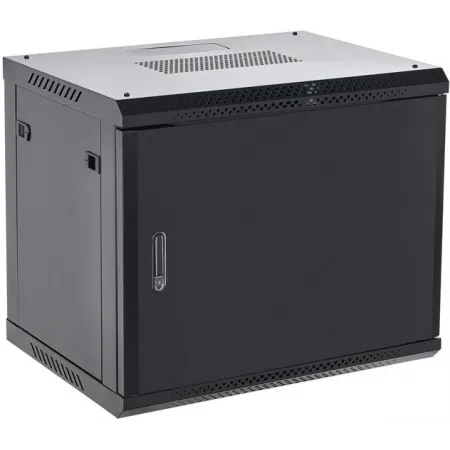 Шкаф коммутационный Rexant (04-1266-122) настенный 12U 600x600мм пер.дв.металл черный