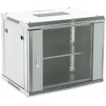 Шкаф коммутационный Rexant (04-0654-111) настенный 6U 400x542мм пер.дв.стекл серый