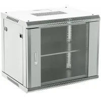 Шкаф коммутационный Rexant (04-0654-111) настенный 6U 400x542мм пер.дв.стекл серый