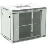 Шкаф коммутационный Rexant (04-0954-111) настенный 9U 400x542мм пер.дв.стекл серый