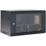 Шкаф коммутационный Rexant (04-0954-112) настенный 9U 400x542мм пер.дв.стекл черный