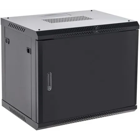 Шкаф коммутационный Rexant (04-0966-122) настенный 9U 600x600мм пер.дв.металл черный Шкаф коммутационный Rexant (04-0966-122) настенный 9U 600x600мм пер.дв.металл черный