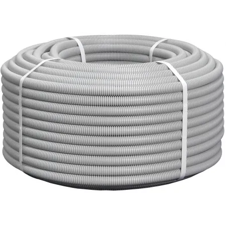 Труба гофр. гибкая ПВХ NTSS NTSS-TGS25 внеш.D=25мм 50м сер.