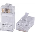 Коннектор Cabeus (8P8C-C6-FC) кат.6 RJ45 серебристый