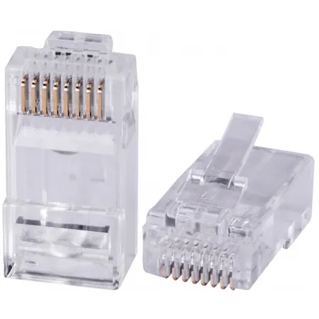 Коннектор Cabeus (8P8C-C6-FC) кат.6 RJ45 серебристый