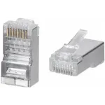 Коннектор Cabeus (8P8C-SH-C6) кат.6 RJ45 серебристый