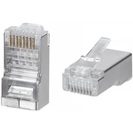 Коннектор Cabeus (8P8C-SH-C6) кат.6 RJ45 серебристый