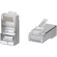 Коннектор Cabeus (8P8C-SH-FC) кат.5E RJ45 серебристый