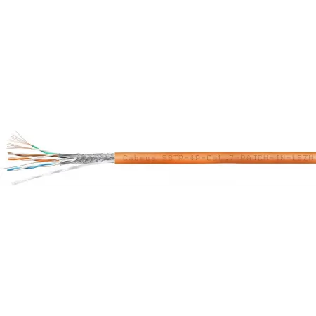 Кабель информационный Cabeus SSTP-4P-CAT.7-PATCH-IN-LSZH кат.7 S/FTP 4 пары 0.55AWG LSZH внутренний 305м оранжевый