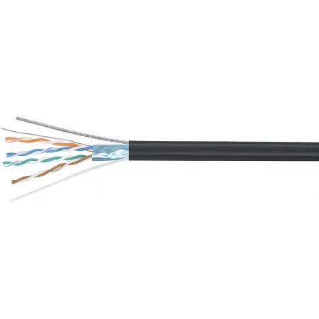 Кабель информационный Cabeus FTP-4P-CAT.5E-SOLID-ST-OUT кат.5E F/UTP 4 пары PE внешний 305м черный