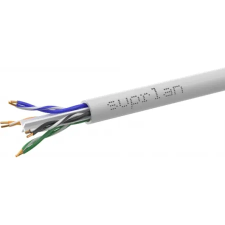 Кабель сетевой информационный Suprlan Six 01-0316-1 кат.6 U/UTP 4 пары 23AWG PVC внутренний 305м серый Кабель сетевой информационный Suprlan Six 01-0316-1 кат.6 U/UTP 4 пары 23AWG PVC внутренний 305м серый