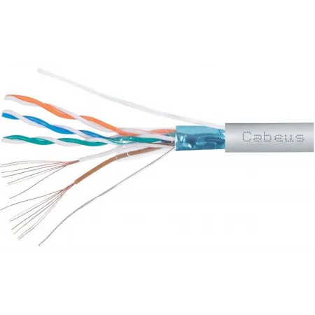 Кабель Cabeus FTP-4P-CAT.5E-PATCH-LSZH-GY кат.5E F/UTP 4 пары LSZH внутренний 305м серый Кабель Cabeus FTP-4P-CAT.5E-PATCH-LSZH-GY кат.5E F/UTP 4 пары LSZH внутренний 305м серый