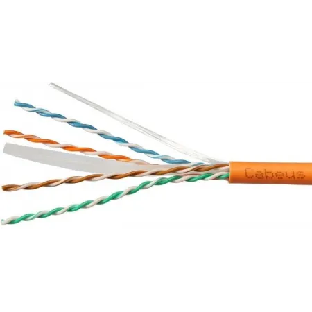 Кабель информационный Cabeus UTP-4P-CAT.6A-SOLID-LSZH-OR кат.6A U/UTP 4 пары LSZH внутренний 305м оранжевый Кабель информационный Cabeus UTP-4P-CAT.6A-SOLID-LSZH-OR кат.6A U/UTP 4 пары LSZH внутренний 305м оранжевый