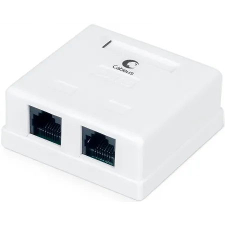 Розетка Cabeus WS-8P8C-CAT.6-2 комп.RJ45 кат.6 черн.