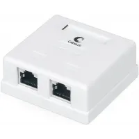 Розетка Cabeus WS-8P8C-CAT.6-SH-2 комп.RJ45 кат.6 бел.