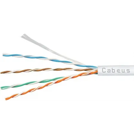 Кабель информационный Cabeus UTP-4P-Cat.5e-SOLID-LSZH-GY-100 кат.5E U/UTP 4 пары LSZH внутренний 100м серый Кабель информационный Cabeus UTP-4P-Cat.5e-SOLID-LSZH-GY-100 кат.5E U/UTP 4 пары LSZH внутренний 100м серый