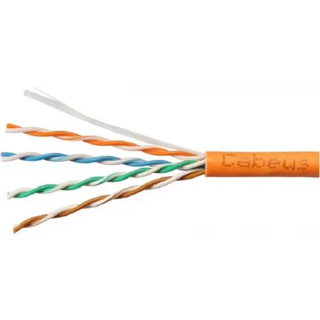 Кабель информационный Cabeus UTP-4P-CAT.5E-SOLID-LSZH-100 кат.5E U/UTP 4 пары LSZH внутренний 100м оранжевый Кабель информационный Cabeus UTP-4P-CAT.5E-SOLID-LSZH-100 кат.5E U/UTP 4 пары LSZH внутренний 100м оранжевый