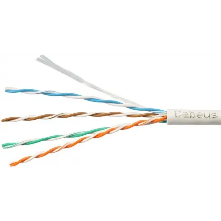 Кабель информационный Cabeus UTP-4P-CAT.5E-SOLID-WH-100 кат.5E U/UTP 4 пары PVC внутренний 100м белый