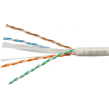 Кабель информационный Cabeus UTP-4P-CAT.6-SOLID-LSZH-GY-100 кат.6 U/UTP 4 пары LSZH внутренний 100м серый