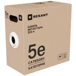 Кабель информационный Rexant 01-0045-R кат.5E U/UTP 4 пары PE внешний 305м черный Кабель информационный Rexant 01-0045-R кат.5E U/UTP 4 пары PE внешний 305м черный