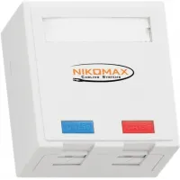 Розетка Nikomax NMC-WO2UD2-FT-ST-WT информ. Keystone RJ45 2 кат.5E UTP бел. Розетка Nikomax NMC-WO2UD2-FT-ST-WT информ. Keystone RJ45 2 кат.5E UTP бел.