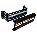 Патч-панель Lanmaster LAN-PPF12U5E/W 19" 1U 12xRJ45 кат.5e UTP
