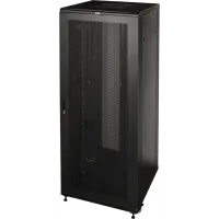Шкаф серверный Lanmaster (TWT-CBB-42U-8X10-P1) напольный 42U 800x1000мм пер.дв.перфор. задн.дв.перфор.2-хст. 2 бок.пан. 800кг черный