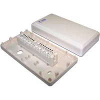 Бокс распределительный Lanmaster TWT-DB10-1P-DIS 10 пар с плинтами светло-серый