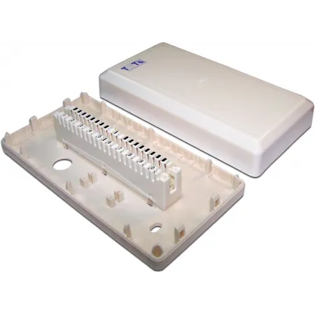 Бокс распределительный Lanmaster TWT-DB10-1P-DIS 10 пар с плинтами светло-серый