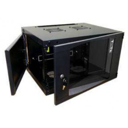 Шкаф коммутационный Lanmaster Next (TWT-CBWNG-9U-6X4-BK) настенный 9U 550x450мм пер.дв.стекл 60кг черный 15.5кг 494мм