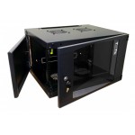Шкаф коммутационный Lanmaster Next (TWT-CBWNG-12U-6X4-BK) настенный 12U 550x450мм пер.дв.стекл 60кг черный 18.5кг 658мм