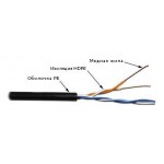 Кабель информационный Lanmaster TWT-5EUTP2-OUT кат.5 U/UTP 2 парыX24AWG PE внешний 305м черный