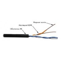 Кабель информационный Lanmaster TWT-5EUTP2-OUT кат.5 U/UTP 2 парыX24AWG PE внешний 305м черный