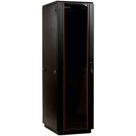 Шкаф серверный ЦМО (ШТК-М-42.8.10-1ААА-9005) напольный 42U 800x1000мм пер.дв.стекл задн.дв.спл.стал.лист 2 бок.пан. направл.под закл.гайки 550кг черный 855мм 134.6кг 180град. 2030мм IP20 сталь