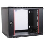 Шкаф коммутационный ЦМО ШРН-ЭКОНОМ (ШРН-Э-6.650-9005) настенный 6U 600x650мм пер.дв.стекл 65кг черный 600мм