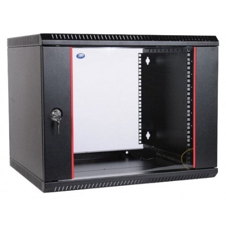 Шкаф коммутационный ЦМО ШРН-ЭКОНОМ (ШРН-Э-6.650-9005) настенный 6U 600x650мм пер.дв.стекл 65кг черный 600мм