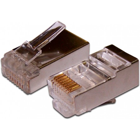Коннектор Lanmaster (TWT-PL45/S-8P8C) FTP кат.5E RJ45 серебристый (упак.:100шт)