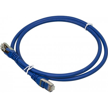 Патч-корд Lanmaster LAN-PC45/S6A-1.0-BL FTP RJ-45 вил.-вилка RJ-45 кат.6A 1м синий LSZH (уп.:1шт)